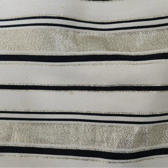 J. CREW Women’s Metallic Gold & Black Stripe Mini Skirt Size 4 - Picture 5 of 11